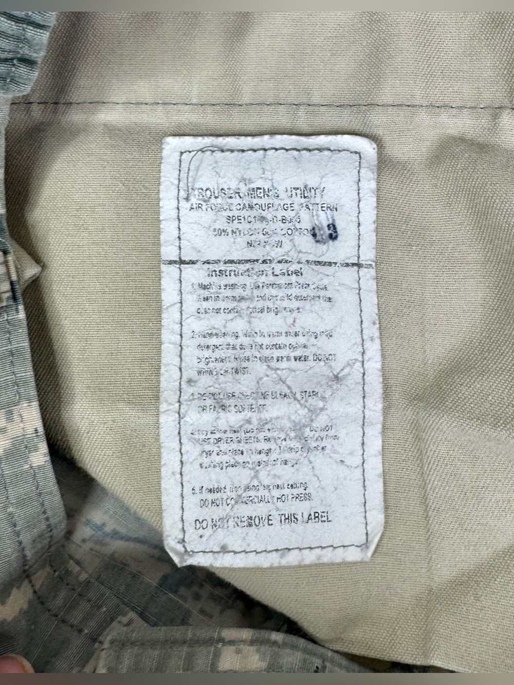 US Air Force Pant Mens 32x29 Camo Cargo Military Uniform Combat - Picture 5 of 12